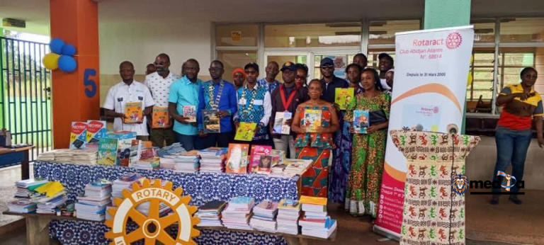 Village SOS d’Aboisso : Le rotary club offre un important lot de matériel scolaire